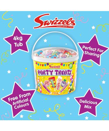 Swizzels Party Treats Extra Large Sweets Tub - A Large Assortment of Delicious and Fruity Sweets & Lollies Perfect for Parties - Bulk Sweets Tub 4kg - Buy Online on SooperMarket.com