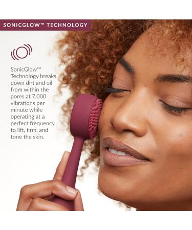 PMD Clean | Smart Facial Cleansing Device - Silicone Brush Anti-Aging Massager Waterproof & SonicGlow Technology for Clear Skin & Pore Reduction - Buy Online on SooperMarket.com