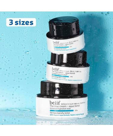belif The True Cream Aqua Bomb | Lightweight Face Moisturizer with Squalene, Ceramide & Apothecary Herbs | Fast Absorbing, Improves Moisture Barrier | 1.68 Fl Oz - Buy Online on SooperMarket.com