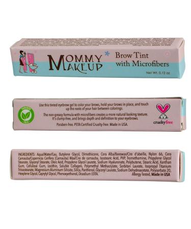 Mommy Makeup Brow Tint with Microfibers - Long Lasting Eyebrow Gel in Sable Brown | Paraben, Talc-free, PETA Certified, Made in USA - Buy Online on SooperMarket.com