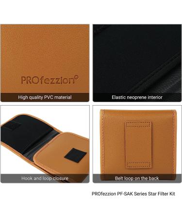 PROfezzion 67mm Star Filter Kit - 3 Pieces (4, 6, 8 Points) for Canon/Sony Camera Lens - Adjustable Starburst & Cross Star Effect Filter Set - Buy Online on SooperMarket.com