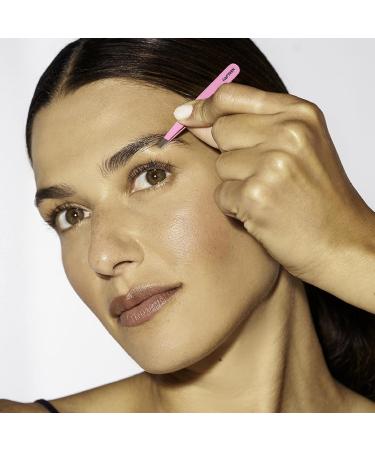 Wide Grip Slant Tweezers - German Stainless Steel - Hand-Filed Slanted Tips for Ultra-Precision - Tweezers for Eyebrows and Nose/Ear/Facial Hair - Professional Grade (Pink) - Buy Online on SooperMarket.com