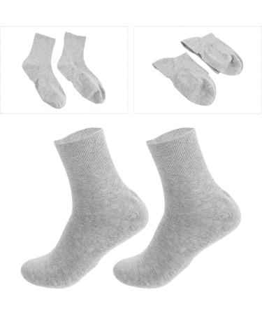 Minkissy 2-St Sock Pedicure Kit | Pumice Stone & Moisturizing Booties for Spa Pedicure | Soft Cotton Foot Care for Men - Light Gray - Buy Online on SooperMarket.com