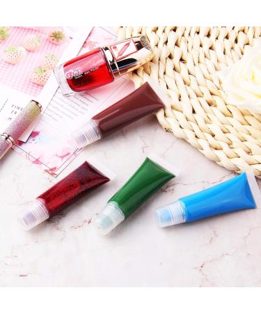 30Pcs-10ml Mini Clear Refillable Empty Tubes Lip Gloss Balm Container Soft Tubes Makeup Box Shampoo Samples Empty Tubes with Screw Cover - Buy Online on SooperMarket.com