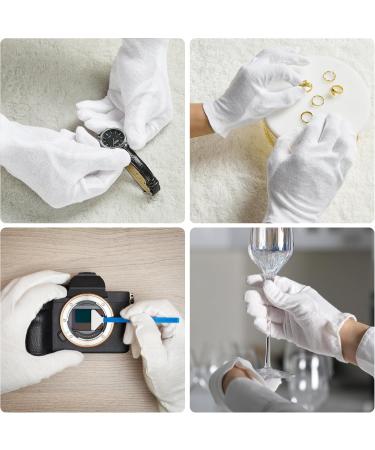 COOLJOB 100% Cotton Gloves - 6 Pairs White Cotton Liners for Moisturizing & Eczema Relief | Breathable Overnight Treatment for Men & Women - Buy Online on SooperMarket.com