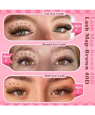 Buy Goddvenus Brown Eyelash Clusters - 320pcs Fluffy DIY Individual Lashes for Natural Wispy Look | 40D 50D D Curl Extensions - International Shipping Available - Buy Online on SooperMarket.com