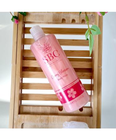 SBC Skincare Cherry Blossom Body Wash 500ml - Delicately Fragranced Pampering Bubble Bath or Shower Gel - Buy Online on SooperMarket.com