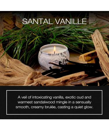 Voluspa Santal Vanille Mini Tin Candle - 4oz Vegan Coconut Wax 25 Hour Burn Time All Natural Wicks USA Made - Buy Online on SooperMarket.com