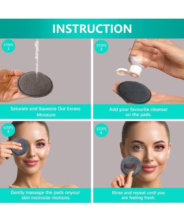 Reusable Cotton Rounds & Bamboo Makeup Remover Pads - Eco-Friendly Soft Three Layer Face Cleanser | International Shipping Available - Buy Online on SooperMarket.com