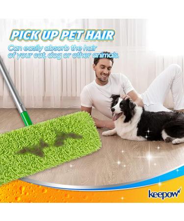 KEEPOW Reusable XL Mop Pads for Swiffer XL Sweeper - 4 Pack, Washable Microfiber Wet & Dry Refills for Hardwood Floor Cleaning - Buy Online on SooperMarket.com