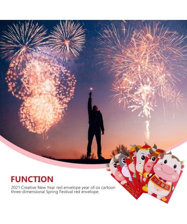 MAGICLULU 72 Pcs Ox Zodiac Red Packet Hong Bao Wedding Chinese New Year Red Packet Spring Festival Money New Year Red Envelopes Wallets for Mini Gifts Child 250g Copper Paper Asia Christmas - Buy Online on SooperMarket.com