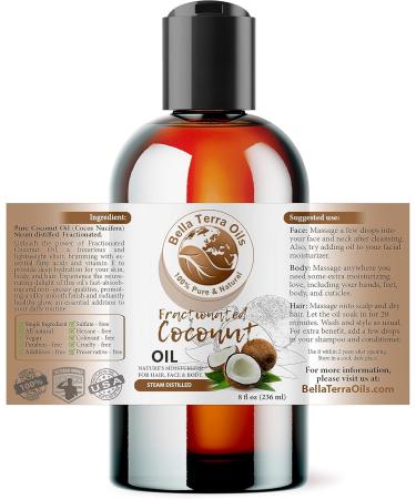 NEW Coconut Oil Fractionated. 8oz. Steam-distilled. US-made. Organic. 100% Pure. Always Liquid. Hexane-free. Carrier Oil f... - Buy Online on SooperMarket.com