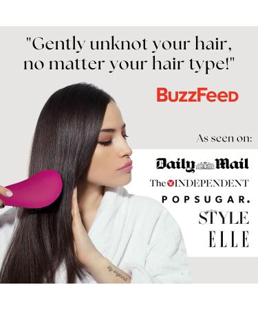 Detangle Hair Brush for Curly, Straight, Thick, or Natural Hair - Gentle Detangling Hairbrush for Kids, Women & Toddlers - Flexible Bristles - Lily England - Pink - Buy Online on SooperMarket.com