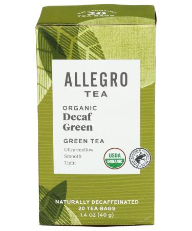 Allegro Tea, Organic Decaf Green Tea Bags, 20 ct