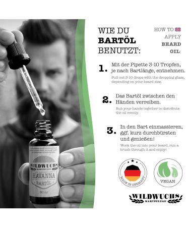 Buy Bart l Havana - Natural Vegan Beard Oil for Softness & Healthy Growth | Wildwuchen Bartpflege (30ml) - Buy Online on SooperMarket.com