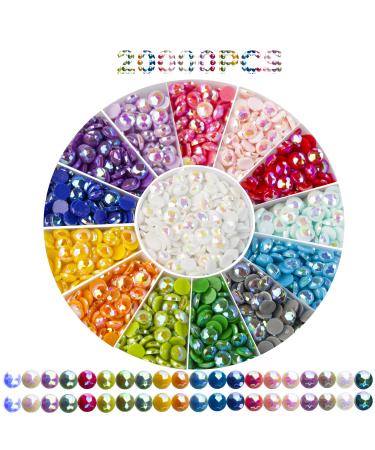 AB Diamond Painting Beads  5D Diamond Painting Accessories  20 Colors Round Diamond Painting Drills AB Rhinestones Flatback Rhinestones for Bead Art Gem Art  Diamonds for Craft  2.8MM/20000PCS Round 1000 pcs per Bag