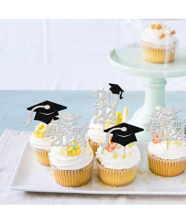 24 Pack Graduation 2024 Cupcake Toppers Glitter Congrats 2024 Done Diploma Cupcake Picks for Class of 2024 Graduation Theme Cake Decorations Party Supplies Silver congrats 2024(24 pcs) Silver-1 - Buy Online on SooperMarket.com