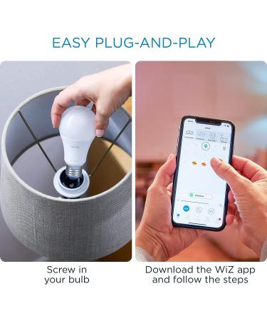 WiZ Smart WiFi Light Bulb 60W A19 Dimmable 2700K | Compatible with Alexa & Google Home | No Hub Required | Soft White (Dimmable Only) - 1 Pack - Buy Online on SooperMarket.com
