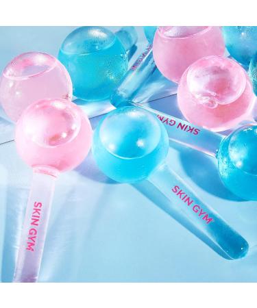 Skin Gym Ice Globe Beauty Balls: Cold Roller Massager for Face & Eyes - Reduce Puffiness, Pores, and Wrinkles - Pink - Buy Online on SooperMarket.com