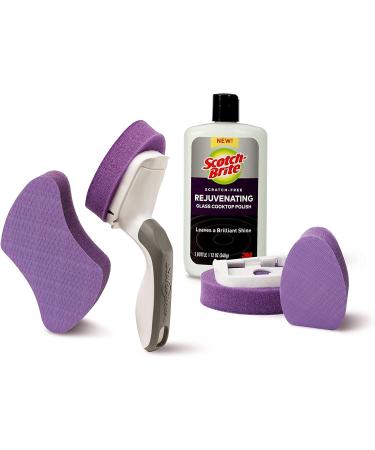Scotch-Brite Cooktop Glass Stovetop Cleaning Pads - 4 Count, Multi-Color - Tackle Burnt-On Messes Efficiently - Buy Online on SooperMarket.com