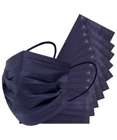 Everydayspecial Disposable Safety Mask 3 Layer Protection Face Mask for Adults 50 pcs (Navy Blue)