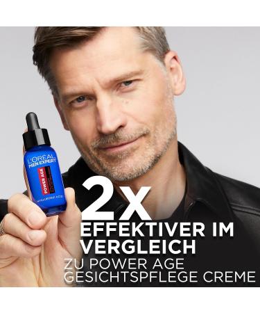 L'Or al Men Expert Hyaluron Serum - Anti-Aging Facial Serum for Men | 30ml Hydrating Hyaluronic Acid Formula  - Buy Online on SooperMarket.com