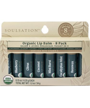 Organic Lip Balm Set 8PK