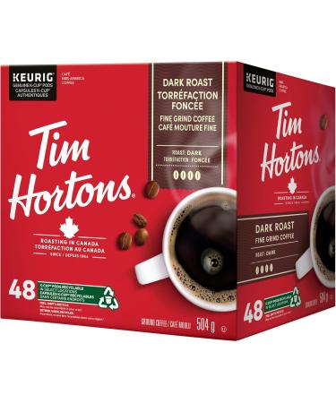 Tim Hortons Dark Roast Coffee Single Serve Keurig K-Cup Pods 48 Count Dark 48 count (Pack of 1) - Buy Online on SooperMarket.com