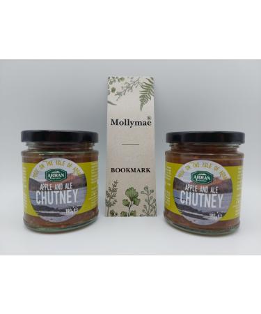 Arran Fine Foods Apple and Ale Chutney Bundle with Mollymae Bookmark | 2 x 190g