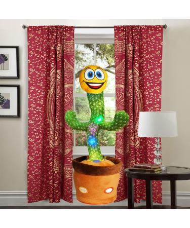 Happy Cactus Plush Toy - Talking, Singing & Dancing Interactive Buddy - USB Rechargeable - Christmas and Home Decoration Piece - Buy Online on SooperMarket.com