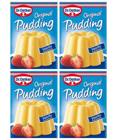 From Germany Dr. Oetker Pudding Original Vanille Geschmack Pack of 4
