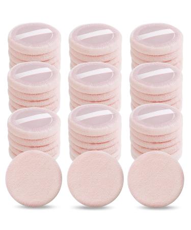 50 Pieces Powder Puffs Cotton Makeup Powder Pads Soft Face Compact Powder Puffs for Loose Powder Setting Powder Pressed Powder Round Velour Face Body Powder Puff Soft Velour Body Powder Puff (Pink) Skin color