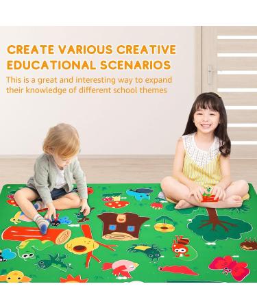 Poaiela Farm Animal Felt Board Set - Interactive Early Learning Storytelling Playset for Kids | 3.3ft Reusable Wall Hangers for Toddlers & Young Girls - Buy Online on SooperMarket.com