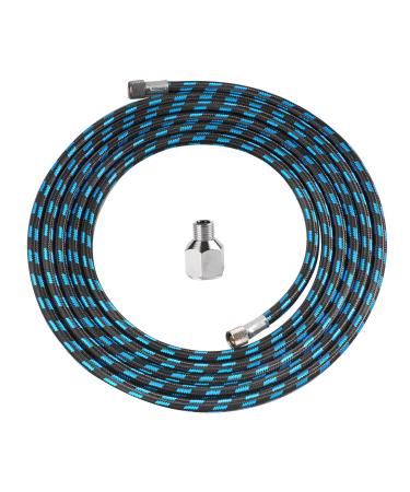 SAGUD Airbrush Hose 10 Foot Nylon Braided Air Hose with 1/8  Size On Both End and Adapter 1/8  male - 1/4  female for Most Airbrush Kit  10ft (3m)