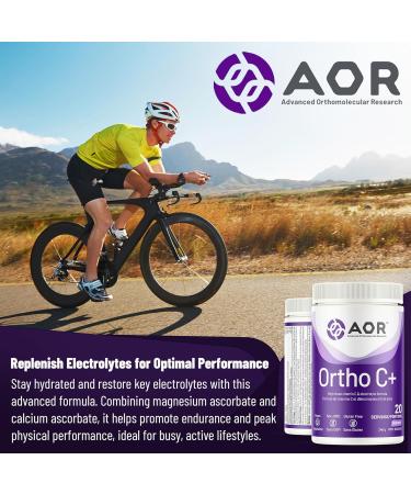 AOR Ortho C+ 240g Powder High-Potency Vitamin C Ascorbic Acid - Electrolyte Formula with Magnesium & Calcium Ascorbate Supports Skin & Blood Vessel Function Electrolyte Powder for Everyday Wellness - Buy Online on SooperMarket.com