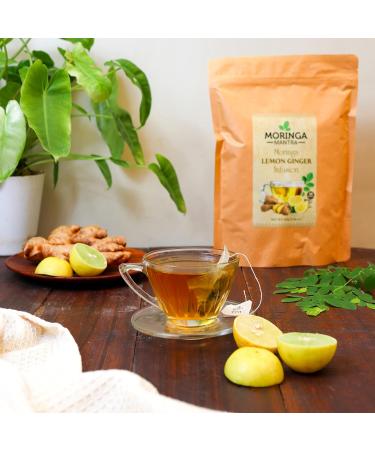 Moringa Mantra Moringa Lemon Ginger Herbal Tea 50 Dip Bags Organically Grown Moringa Infusion - Buy Online on SooperMarket.com