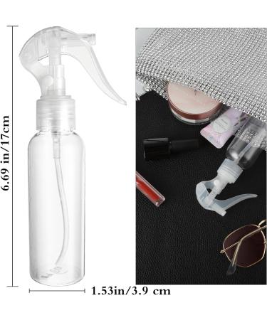 WLLHYF 2 Pack Small Spray Bottles 3.5oz/100ml Plastic Hair Spray Bottle Clear Empty Travel Bottle Fine Mist Reusable Liquid Container for Salons Essential Oils Water Squirt with Funnels Labels - Buy Online on SooperMarket.com