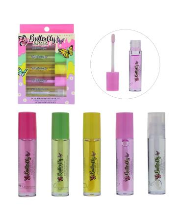 Expressions 5pc Lip Oil Set - Butterfly Kisses | Healing Lip Oils & Precision Applicator for Everyday Care & Repair - Buy Online on SooperMarket.com