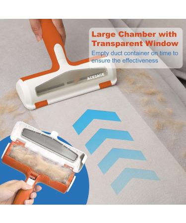 ACE2ACE Pet Hair Remover Dog and Cat Hair Removal Brush Reusable Lint Roller for Furniture Couch Rug and Bedding Orange - Buy Online on SooperMarket.com