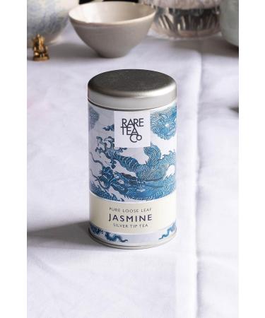 Rare Tea Co. Jasmine Silver Tip White Tea 25g Tin - Premium Loose Leaf Blend - Buy Online on SooperMarket.com