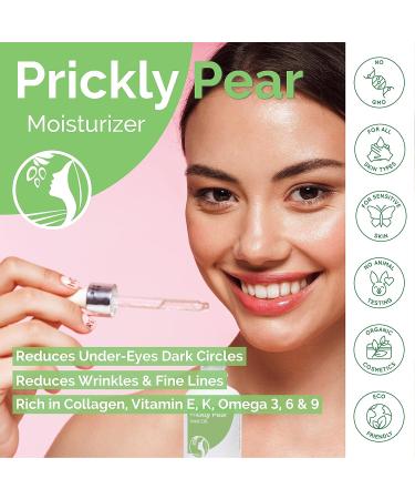 Fatima's Garden Prickly Pear Seed Oil USDA Ecocert Certified Organic Moroccan Anti-aging Moisturizer for Face, Hair, Skin & Nails 1 Fl Oz - Buy Online on SooperMarket.com
