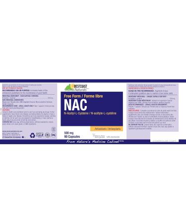 Westcoast Naturals Amino Acid N-Acetyl-L-Cysteine Capsule 500 mg - Buy Online on SooperMarket.com