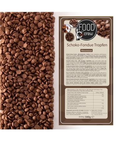 Buy Food Crew 900g Belgian Whole Milk Chocolate for Fondue & Fountains - Perfect Chocolate Coating Drops - 10 Individually Packed Portion Bags - Buy Online on SooperMarket.com