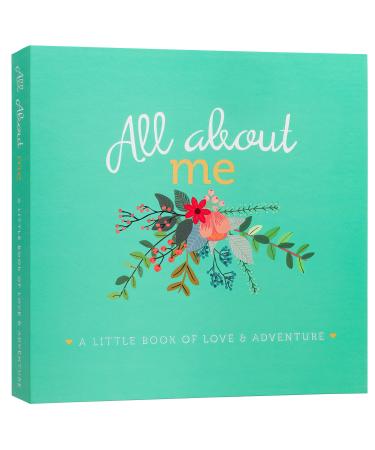 RubyRoo Baby Memory Book - Milestone Journal for Baby Girl - Baby Keepsake Photo Album - First 5 Years Scrapbook - Pregnancy Gift for Baby Shower, 60 Page Hardcover Record Book for Newborn - Floral