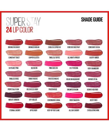Maybelline Super Stay 24-Hour Liquid Lipstick in Optic Ruby - Long Lasting, Highly Pigmented Ruby Red Color with Moisturizing Balm - 1 Count - Buy Online on SooperMarket.com