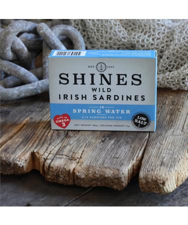 Shines Tinned Irish Sardines in Olive Oil Tomato Sauce and Spring Water - Pilchards - 3x 106g Cans - Buy Online on SooperMarket.com