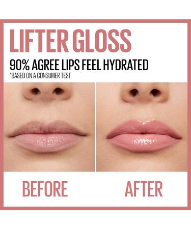 Maybelline Lifter Gloss 003 Moon - Hydrating Lip Gloss with Hyaluronic Acid (0.18 fl oz) - Buy Online on SooperMarket.com