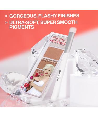 Buy Wet n Wild Marilyn Monroe Icon Eyeshadow & Brush Set - 5-Color Palette with Creamy Textures for Seamless Blends | Nude Pink Glitter Tones | International Shipping - Buy Online on SooperMarket.com
