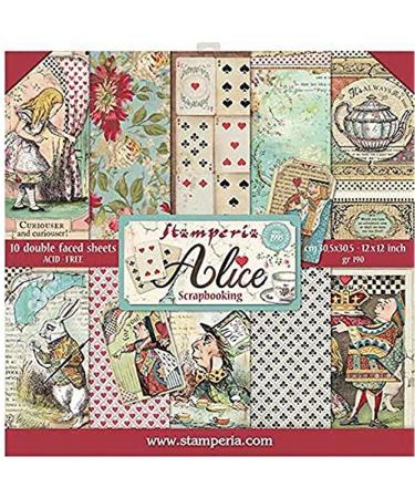 Stamperia Intl Scrapbooking Paper Multi-Colored 10 Pack 12-x-12-Inch Multi-colored