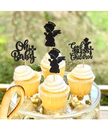 25Pcs Easter God Bless Cupcake Toppers Cross Angel Toppers Cupcake Decoration Christian Cake Toppers Christian Party Decorations Supplies Cy-24-xs-122 - Buy Online on SooperMarket.com